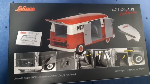 Schuco modell vw t2 - 1:18,